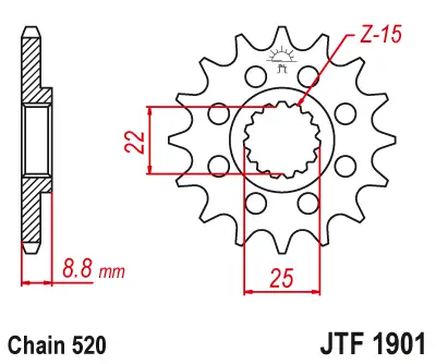 Vrácení Zdarma JT řetězové kolo přední s gumou 1248 13 KTM SX/EXC 91-25, BETA, GASGAS, HUSQVARNA (124813RB)