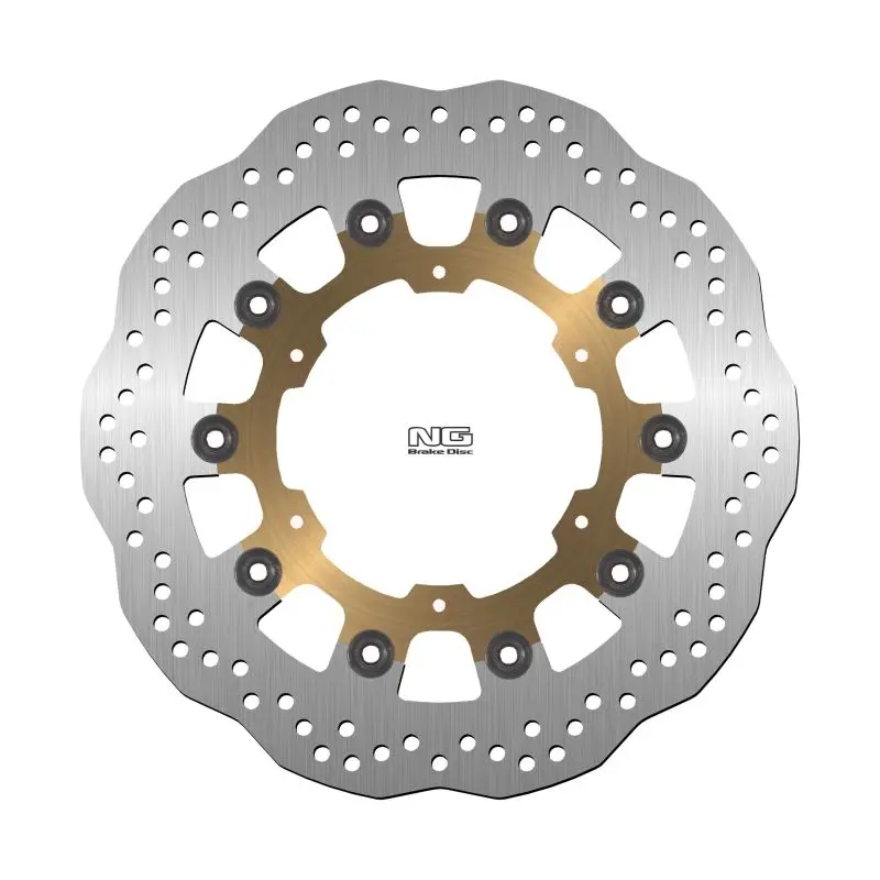 NG přední brzdový kotouč YAMAHA FJR 1300 03-19, MT-01 05-06, XV V-MAX 1700 09-17, YZF-R7 99-02 (320X132X5mm) (6X8,25mm) WAVE plovoucí (zlatý střed) Oblíbený