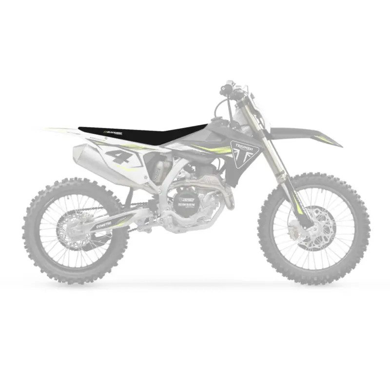 Vysoce Kvalitní BLACKBIRD potah sedla TRIUMPH TF 250X 24-25 zebra barva černá