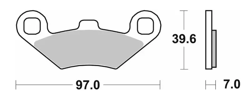 SBS brzdové destičky KH159 OFF-ROAD sintrované barva zlatá ATV POLARIS TRAIL BOSS, SPORTSMAN, MAGNUM, BIG BOSS Jen Po Omezenou Doba