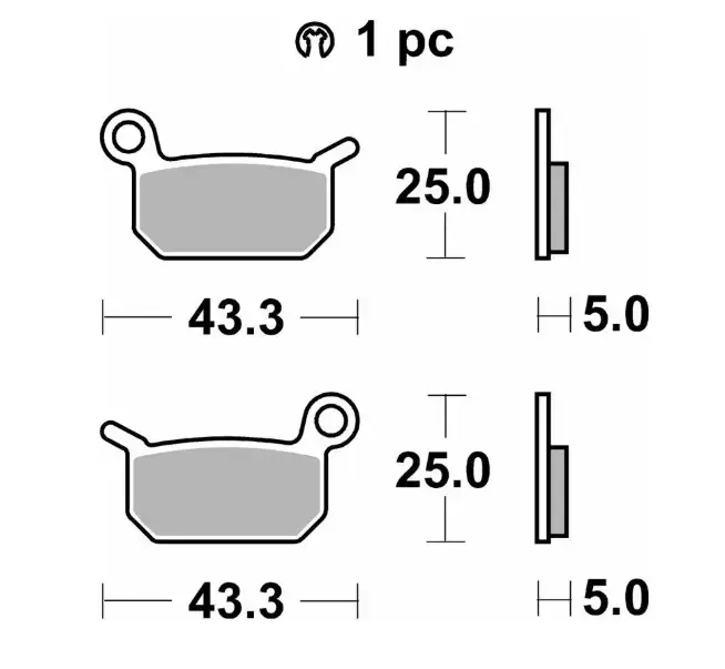 SBS brzdové destičky KH325 OFF-ROAD sintrované barva zlatá KTM SXE-5 ELECTRIC 19- SX 50 09-, SX 65 04-08, HUSQVARNA EE-5 19-, CR 50 06-, SM 50- 10-, TC 50 17-, přední/zadní Jen Po Omezenou Doba