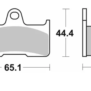 Novinka SBS brzdové destičky KH344 OFF-ROAD sintrované barva zlatá YAMAHA YFM 660 02-08 CF-MOTO, GOES zadní