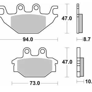 SBS brzdové destičky KH377 STREET STANDARD keramické barva černá YAMAHA MT 125 14-, YZF 125 08-18, zadní Nízká Cena
