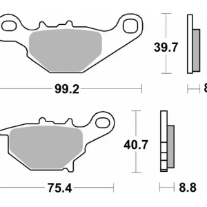 SBS brzdové destičky KH401 OFF-ROAD sintrované barva zlatá SUZUKI RM 85 05-23 Nejlepší Cena
