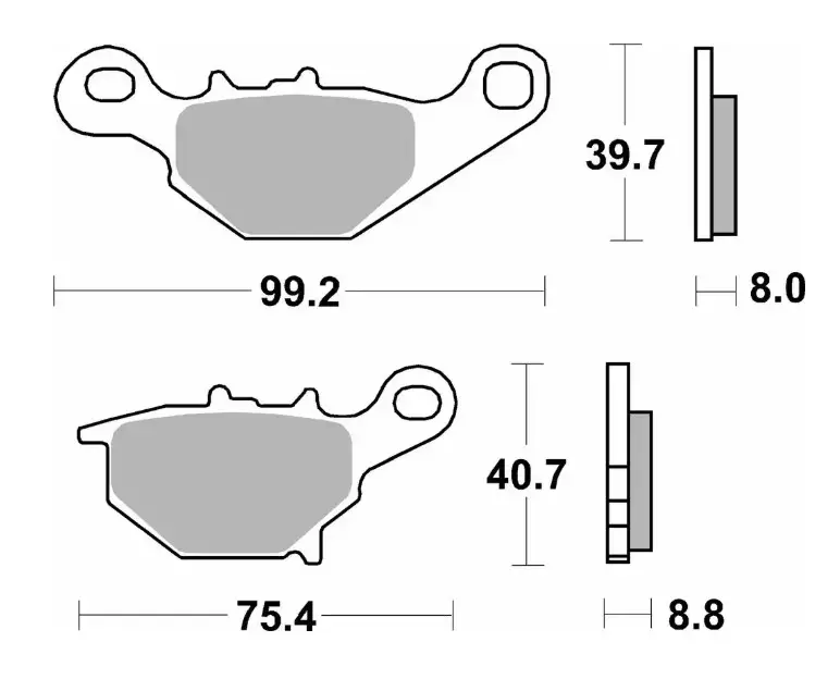 SBS brzdové destičky KH401 OFF-ROAD sintrované barva zlatá SUZUKI RM 85 05-23 Nejlepší Cena