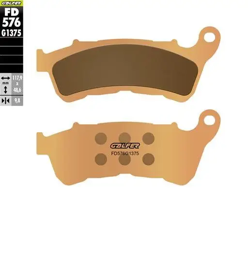 Autentický GALFER brzdové destičky sintrované barva zlatá STREET přední HARLEY DAVIDSON XL 883 SUPERLOW 08-14