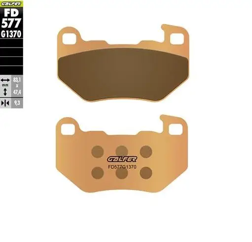 Tovární Cena GALFER brzdové destičky sintrované barva zlatá STREET zadní HARLEY DAVIDSON XL 883 SUPERLOW 08-14; RH 1250 SPORTSTER S 21-23