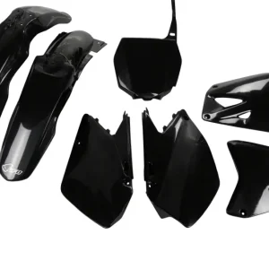 Nejprodávanější UFO kompletní sada plastů (FULL KIT) s kryty tlumičů SUZUKI RM 125 / 250 06-24 barva černá