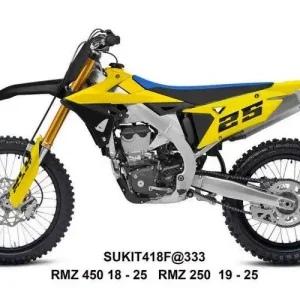 Nejlepší Volba UFO kompletní sada plastů (FULL KIT) s kryty tlumičů SUZUKI RMZ 250 19-25, RMZ 450 18-25 barva žlutá / černá