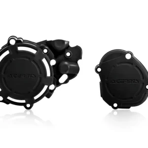 ACERBIS kryty motoru (kryt víka spojky a alternátoru) X-POWER YAMAHA YZ 125 05-26, FANTIC XE / XX 125 21-26 barva černá Výprodej