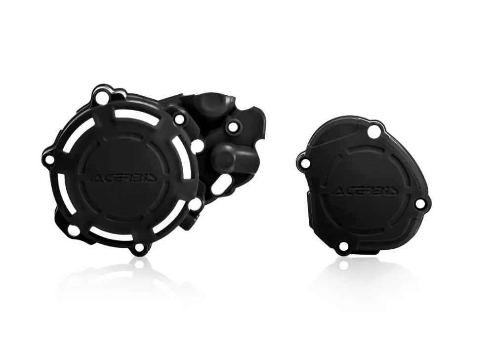 ACERBIS kryty motoru (kryt víka spojky a alternátoru) X-POWER YAMAHA YZ 125 05-26, FANTIC XE / XX 125 21-26 barva černá Výprodej