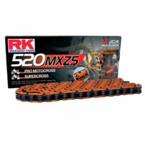 RK hnací řetěz (MOTOCROSS) 520MXZ5-120 spona (CL) v sadě barva oranžová (objem: do 500 ccm) Výprodej