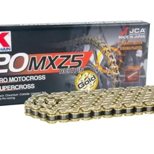 RK hnací řetěz (MOTOCROSS) 520MXZ5-120 spona (CL) v sadě barva zlatá (objem: do 500 ccm) Odeslání Ihned