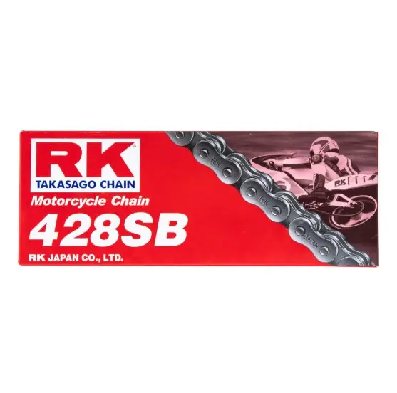 Oblíbený RK hnací řetěz 428SB-128 spona (CL) v sadě barva STANDARD (objem: do 135 ccm)