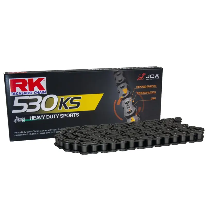 RK hnací řetěz 530KS-114 spona (CL) v sadě barva STANDARD (objem: do 400 ccm) Finální Výprodej