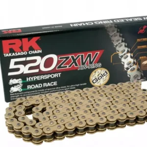 Nejlepší Cena RK hnací řetěz GB520ZXW-120 (XW-RING) nýtovací spojka (CLF) v sadě barva zlatá (objem: do 1200 ccm)