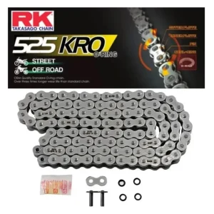 Pouze Dnes RK hnací řetěz 525KRO-124 (O-kroužek) nýtovací spojka (CLF) v sadě barva STANDARD (objem: do 800 ccm)