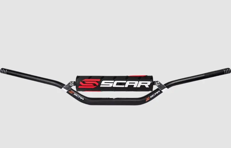 SCAR závodní řidítka 22,2mm HIGH ENDURO style s příčkou a pěnou v sadě barva černá Víkendová Akce