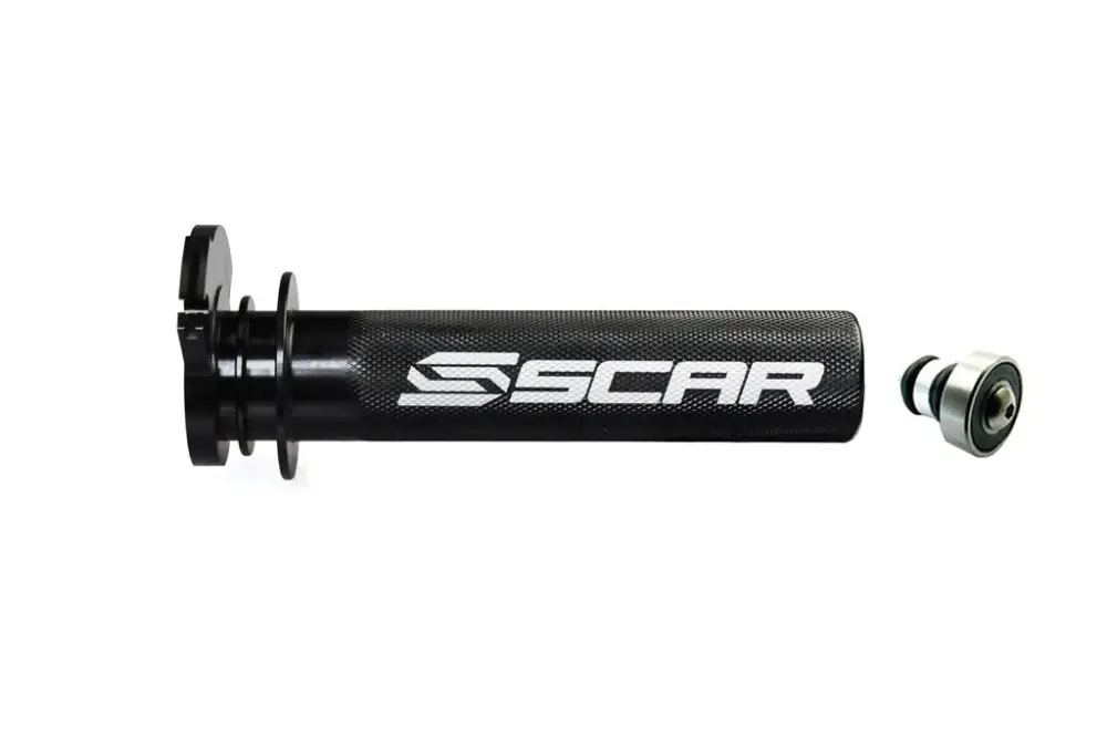 Odeslání Ihned SCAR nová závodní plynová rukojeť hliníková s ložiskem - YAMAHA YZ125 / YZ250 97-26, YZ250X 16-26 barva černá