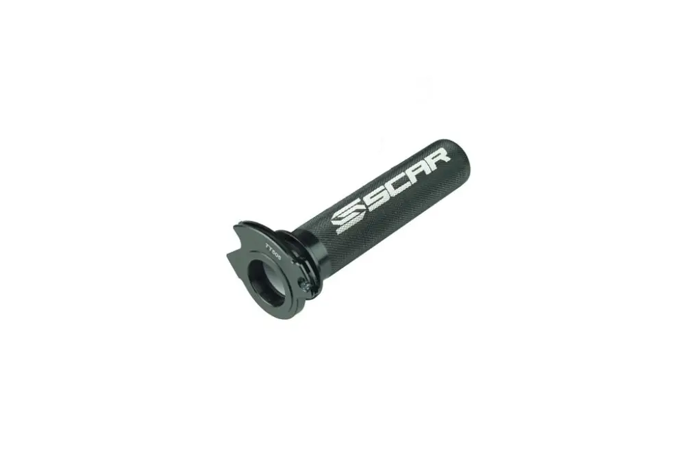 SCAR nová závodní plynová rukojeť hliníková s ložiskem KTM SX 65 21-23, HUSQVARNA TC 65 21-23, GASGAS MC 65 21-23 barva černá Horká Nabídka