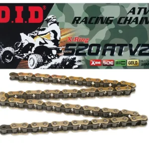 Jen Po Omezenou Doba DID hnací řetěz 520ATV2GB-100 (100 článků) X-RING zlatá rozpojený + spona - nahrazuje 520ATV