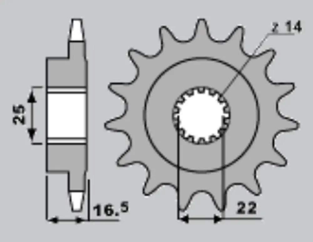 Značkový JR řetězové kolo přední 2114 15 DUCATI 796/820/821/848/992/998/999/1000/1100 (JTF741.15)