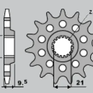 JR řetězové kolo přední 2133 14 SUZUKI RMZ 450 '05-'13 (JTF1441.14) Must-Have