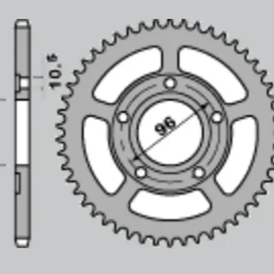 JR řetězové kolo zadní 242 53 HONDA XL125R '82-'87 (PRO LINK) (JTR242.53) Nakupujte Hned