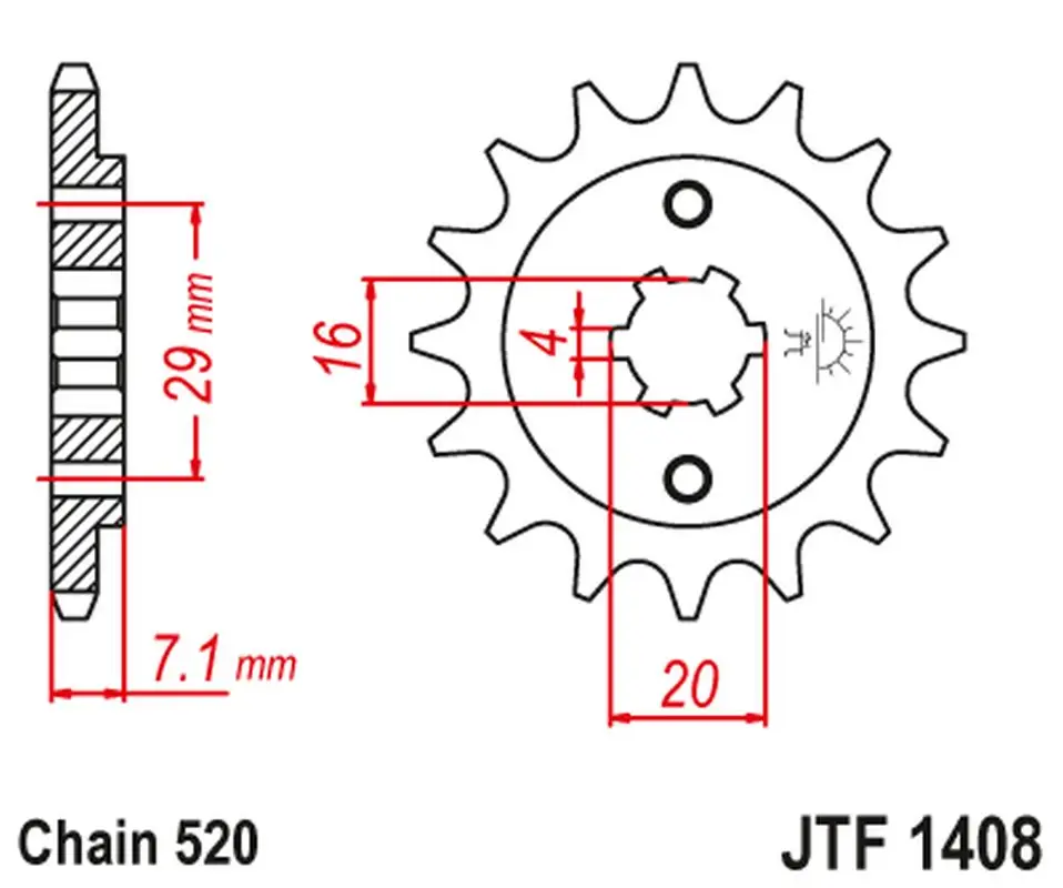 Časově Omezené JT řetězové kolečko přední 422 15 SUZUKI RV200 VAN VAN '15-19',TSR200 (TS) '90-92' (42215JT)