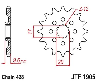 Finální Výprodej JT řetězové kolo přední 2084 13 KTM SX 85 18-24, HUSQVARNA TC 85 18-24 (JTF1905.13)*