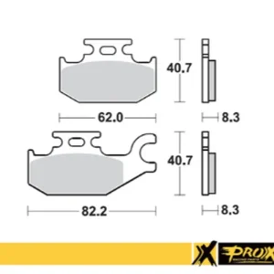 Cenový Hit PROX brzdové destičky KH413 SUZUKI LT-A/F 400F 08-15, LT-A 450X 07-10, LT-A 700X 05-07, LT-A 750X 08-15 levý přední