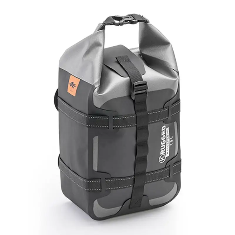 KAPPA brašna na sedadlo / nosič 10L 100% voděodolná barva černo-stříbrná (K' RUGGED) (31X22X13cm) Jen Po Omezenou Doba