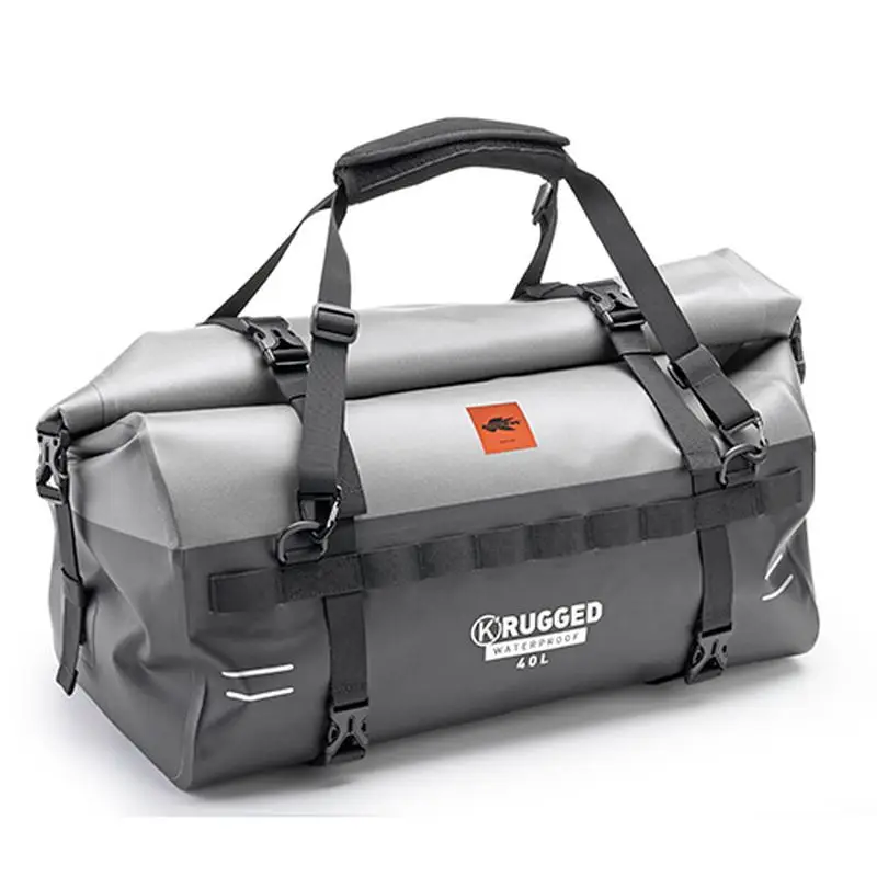 KAPPA brašna / válec na sedadlo / nosič 40L 100% voděodolná barva černo-stříbrná (K' RUGGED) (28X50X25cm) Omezená Nabídka