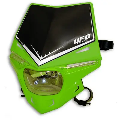 Cenově Výhodný UFO světlomet STEALTH homologovaný s blinkry LED barva zelená