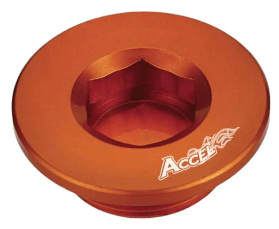 ACCEL kontrolní zátka krytu zapalování KTM SXF250/350/450/505 07-13 barva oranžová Expresní Doručení