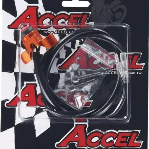 Autentický ACCEL univerzální spínač zapalování hliníkový barva titanová (KS-01T)