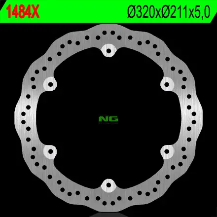 NG brzdový kotouč přední HONDA CBF 500 13-20, CBF 650 14-15, CB 500X 13-20, CB 500R 13-20 (320X211X5) (6X10mm) WAVE Bezpečná Platba