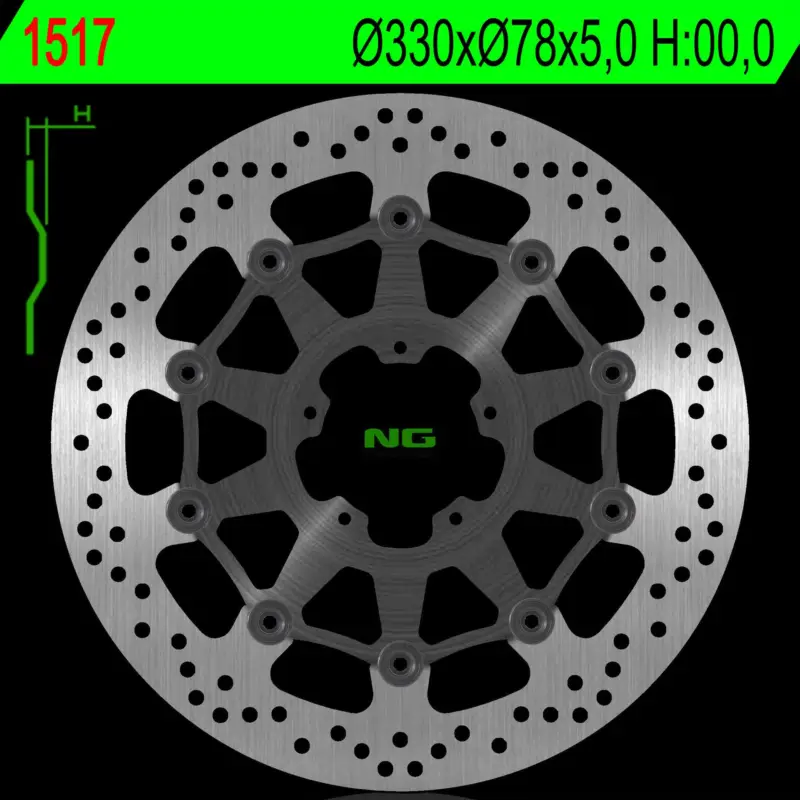 NG brzdový kotouč přední DUCATI SCRAMBLER 800 15-18 (330X78X5,0mm) (5X8,5mm) Zlevněný