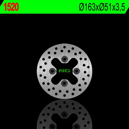 NG přední brzdový kotouč KAWASAKI KFX 450R 08-14, KSV 700 (163X51X3,5) (4X10,5mm) Aktuální