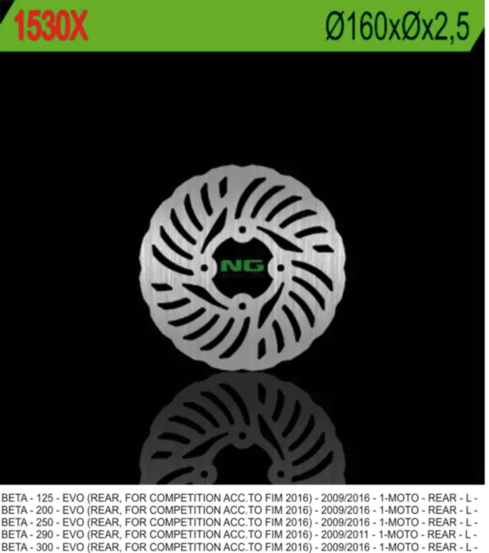 NG zadní brzdový kotouč BETA EVO 125/200/250/290/300 09-17 (160mm) WAVE Nakupujte Hned