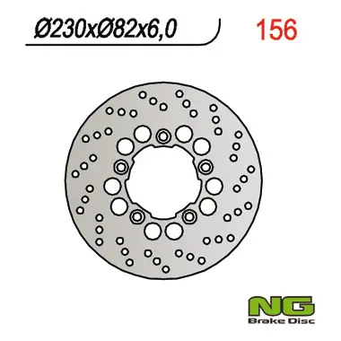 NG zadní brzdový kotouč KAWASAKI ZX6R (95-97), ZX 7R (96-03), ZXR 750 (230X82X6) Cenová Bomba