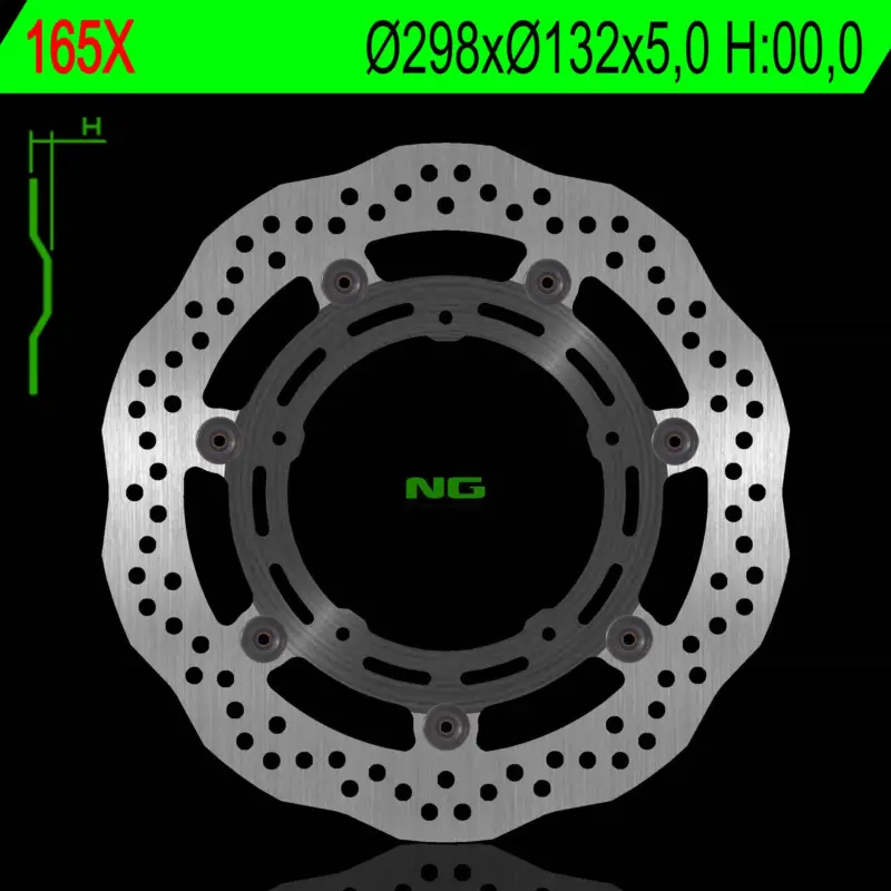 NG přední brzdový kotouč YAMAHA MT-03, MT 09, XS R 900, XV 1900, XV1700, R6 03-04, R3,R25 (298X132X5,0mm) (5X8,5mm) Horká Nabídka