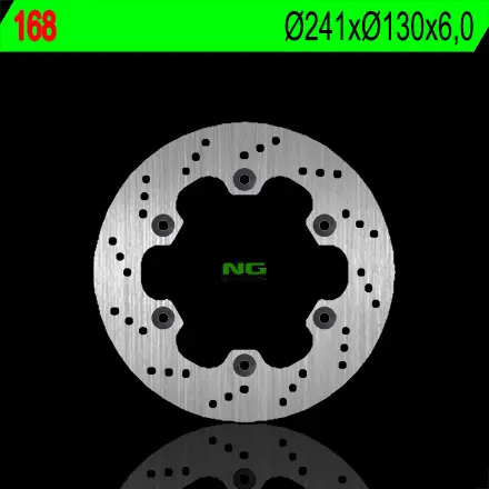 NG zadní brzdový kotouč KAWASAKI GPX 600R 88-96 (241X130X6) (4X10,5mm) Ihned K Objednání