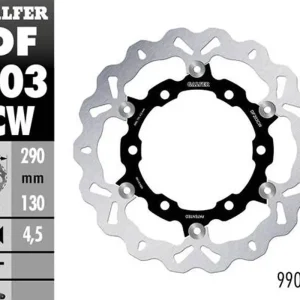 Koupit Online GALFER přední brzdový kotouč KAWASAKI NINJA 250R 08-12, ZX25R 20-21 (290X130X4,5 mm) prostředek hliníkový (990 GRAM)