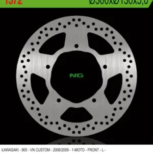 NG brzdový kotouč přední KAWASAKI VN 900 CLASSIC/CUSTOM 06-09 (300X130X5mm) 5 otvorů O průměr 10,5 Víkendová Akce