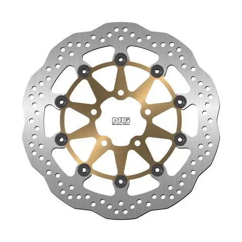 Nejlepší Volba NG přední brzdový kotouč SUZUKI GSX1400 02-07, GSXR600/750 96-03, GSXR1300 99-07, TL1000 97-03 (320X69X5mm) (5X10,5mm) WAVE plovoucí (zlatý prostředek)