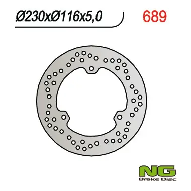 Nejlepší Cena NG brzdový kotouč zadní YAMAHA MAJESTY 250 00-08/ MBK / ITALJET (230X116X5) (3X8,5mm)