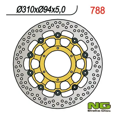 Hit Sezóny NG přední brzdový kotouč HONDA CBR 1000 RR 04-05, CB 1300 01-10 (310X94X5) (6X65mm) CBR 600RR 03-08, CB 1000R 08-16, CTX 1300 14-16 plovoucí