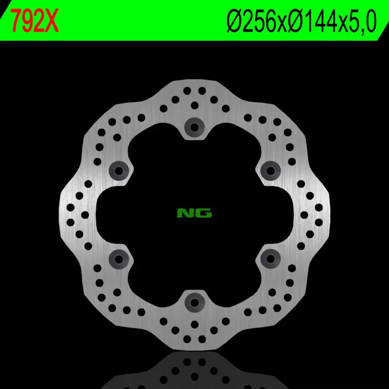 Sleva NG zadní brzdový kotouč HONDA XL 1000V 03-11, CBR 1100XX 97-04, X11 00-03, VFR 750F 86-89, CB 1300 05-12 (256X144X5 mm) (6X10,5 mm) WAVE